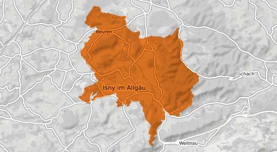 Mietspiegelkarte Isny im Allg&auml;u